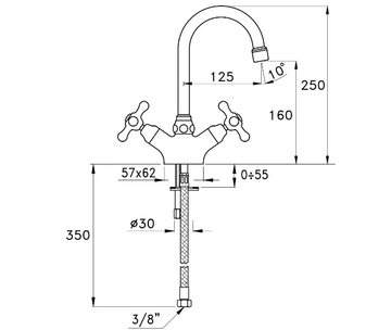 ROMA 3216 - 1 hole washbasin tap by RUBINETTERIE STELLA - view 3